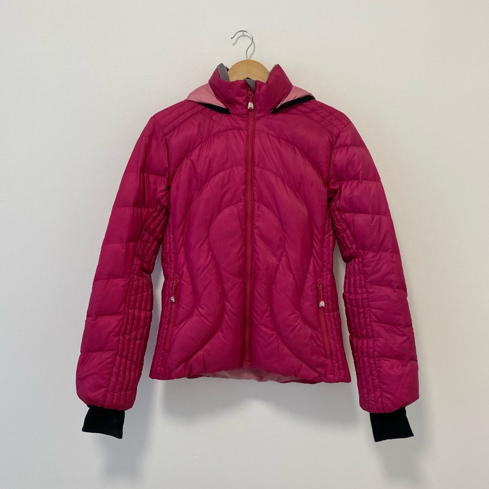 Rare Y2K Lululemon Goose Down Not So Puffy Puffer Jacket Pink 2000s